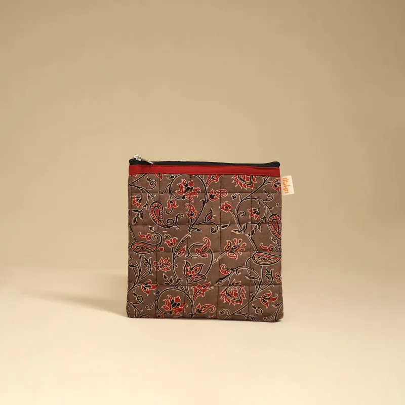 Brown - Handmade Quilted Utility Pouch 25 made by Itokri