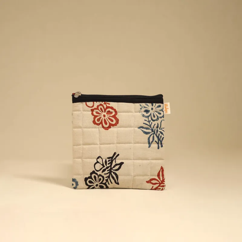White - Handmade Quilted Utility Pouch 17 made by Itokri