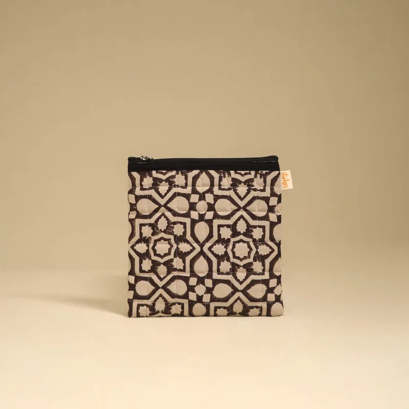 Brown - Handmade Quilted Utility Pouch 03 made by Itokri