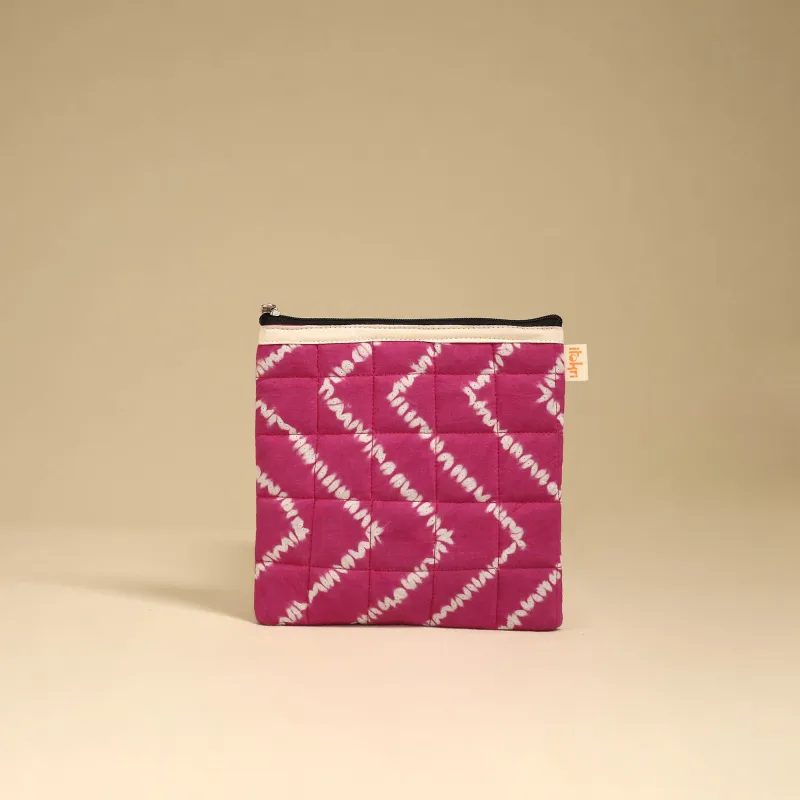 Pink - Handmade Quilted Utility Pouch 44 made by Itokri