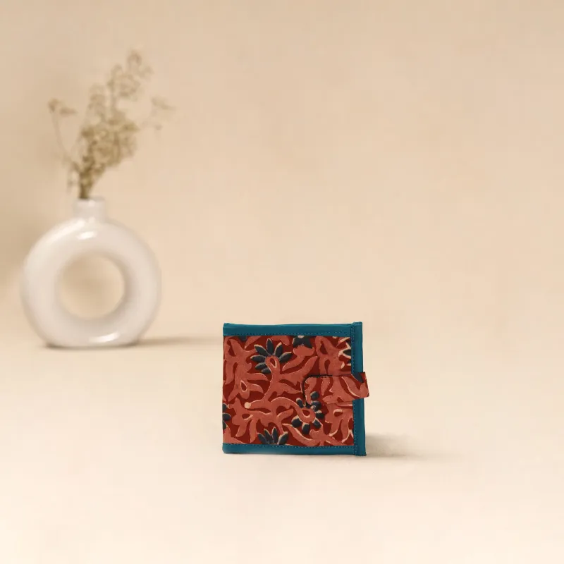 Red - Handcrafted Wallet for Men in Kalamkari Block Printing 10 made by Itokri