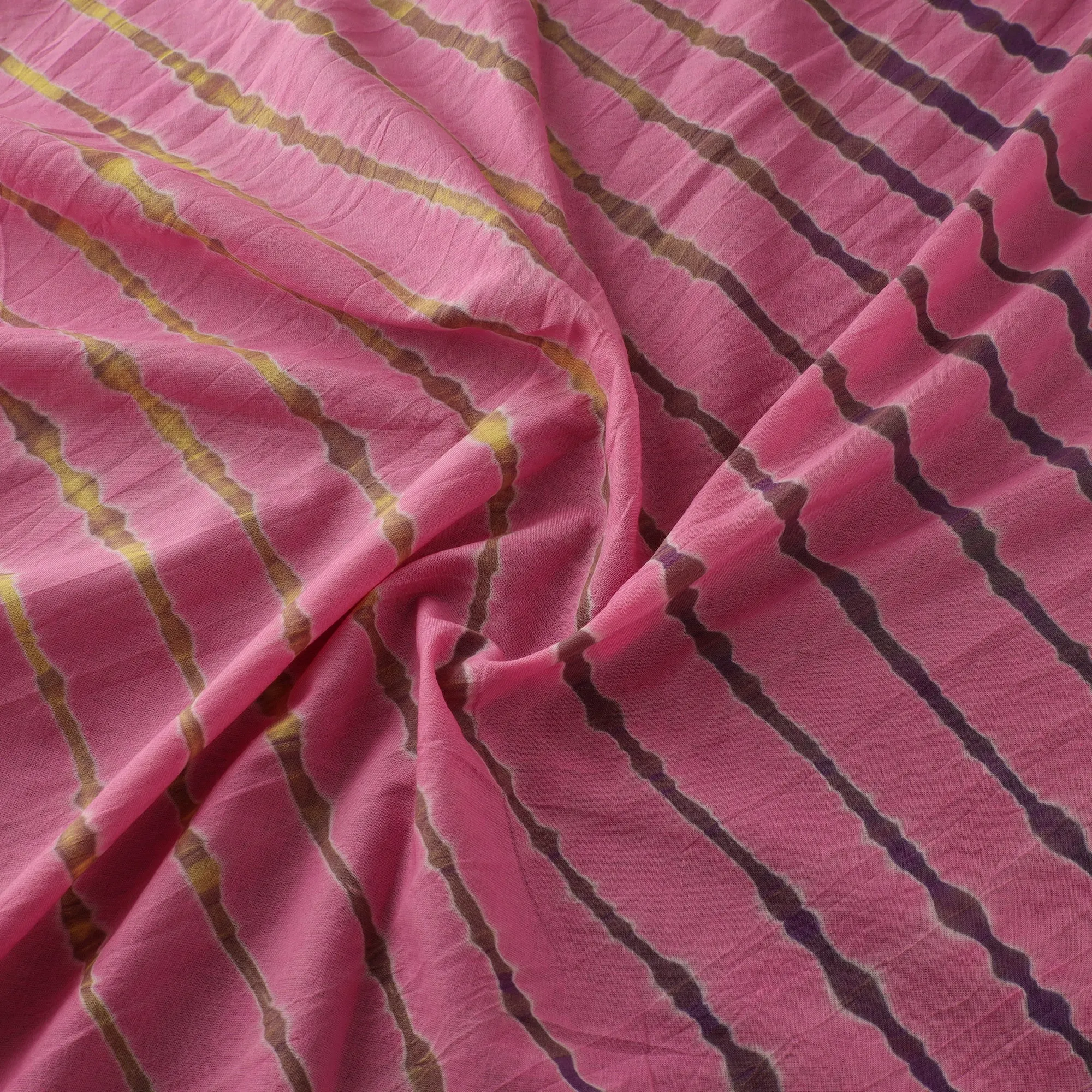 Pink - Leheriya Tie-Dye Cotton Fabric 02 sold by Itokri product image thumbnail 3
