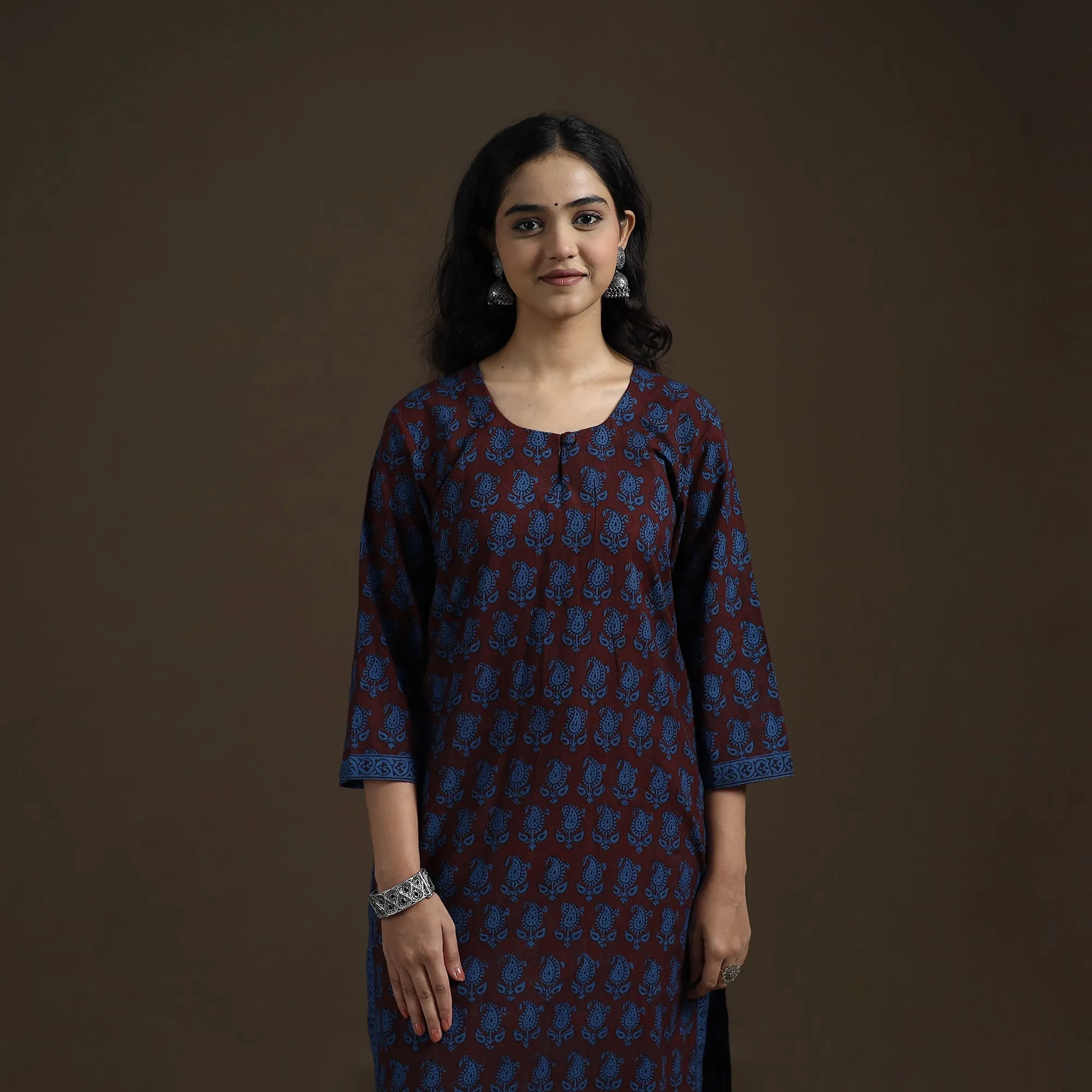 Natural Dyed Hand Block Bagh Print Cotton Suit Set with Dupatta for Women 28 sold by Itokri product image thumbnail 4