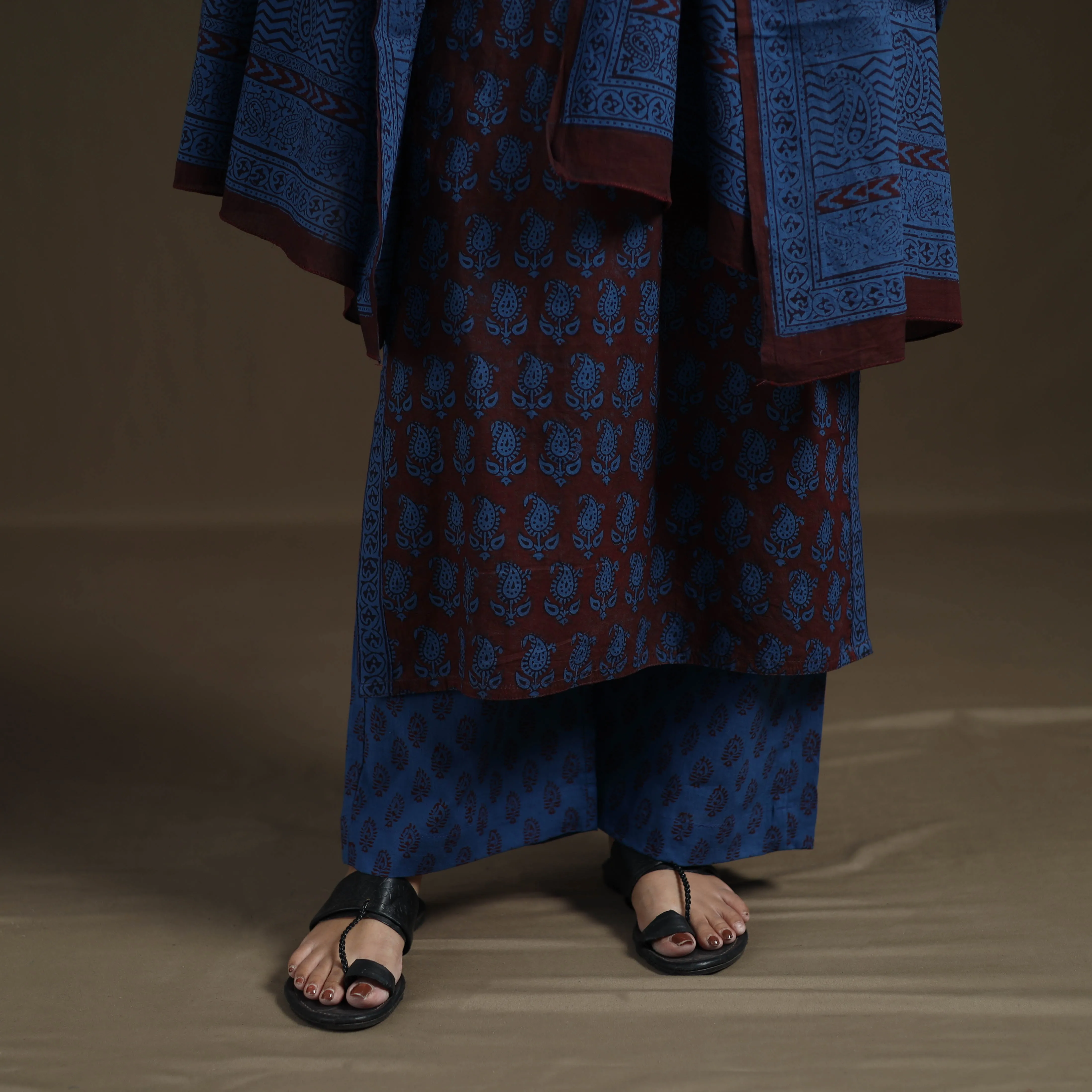 Natural Dyed Hand Block Bagh Print Cotton Suit Set with Dupatta for Women 28 sold by Itokri product image thumbnail 5