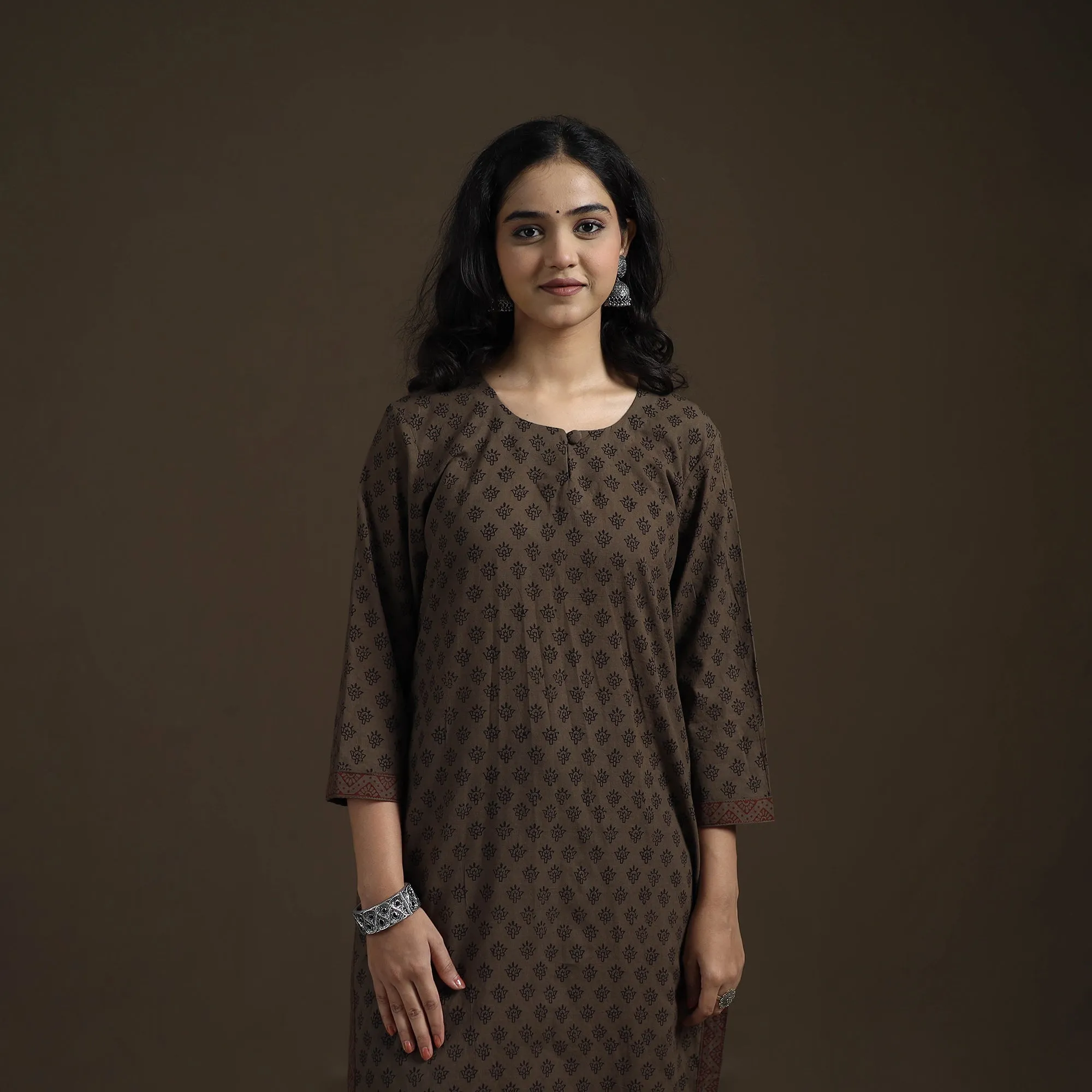 Natural Dyed Hand Block Bagh Print Cotton Suit Set with Dupatta for Women 27 sold by Itokri product image thumbnail 4