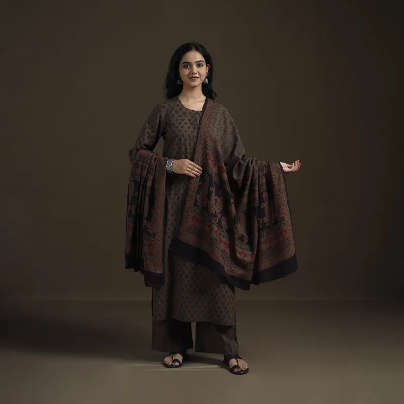 Natural Dyed Hand Block Bagh Print Cotton Suit Set with Dupatta for Women 27 made by Itokri