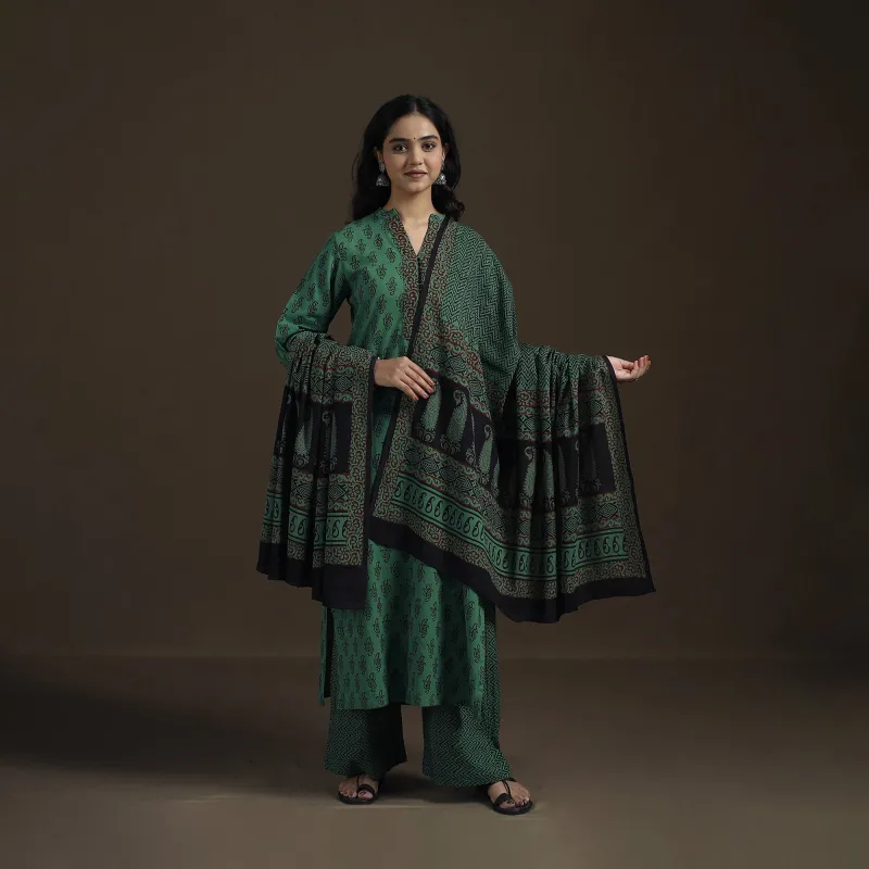 Natural Dyed Hand Block Bagh Print Cotton Suit Set with Dupatta for Women 24 made by Itokri