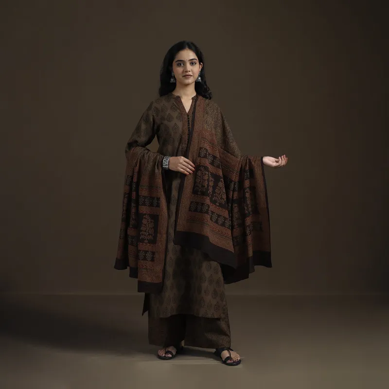 Natural Dyed Hand Block Bagh Print Cotton Suit Set with Dupatta for Women 23 made by Itokri