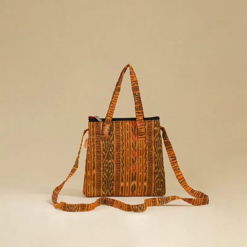 Orange - Handcrafted Quilted Sling Bag 46 made by Itokri