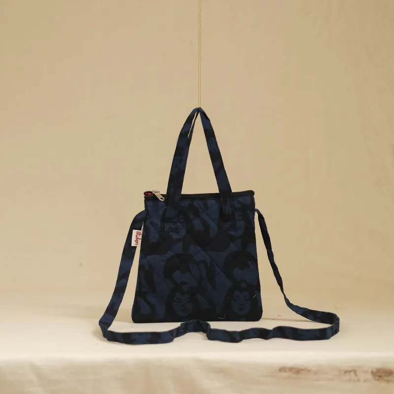 Blue - Handcrafted Quilted Sling Bag 39 made by Itokri