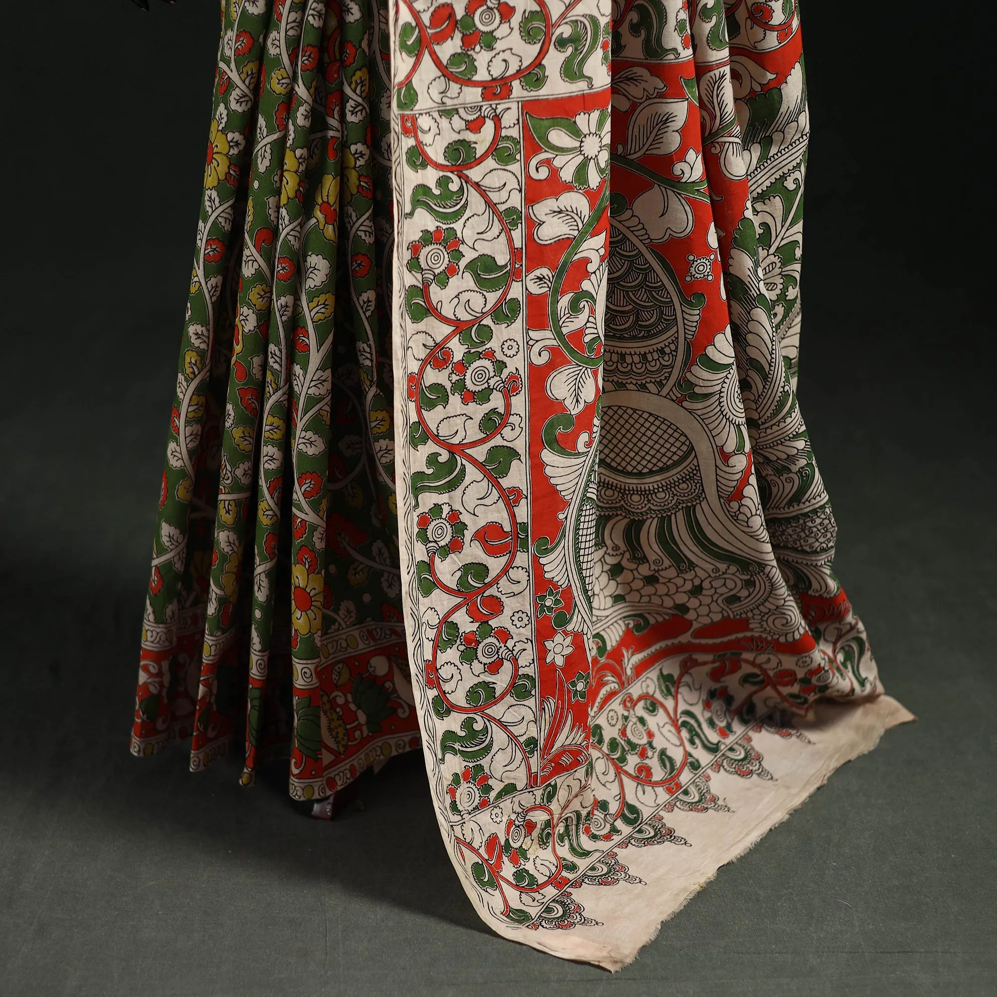 Kalamkari Printed Cotton Saree 87 sold by Itokri product image thumbnail 4