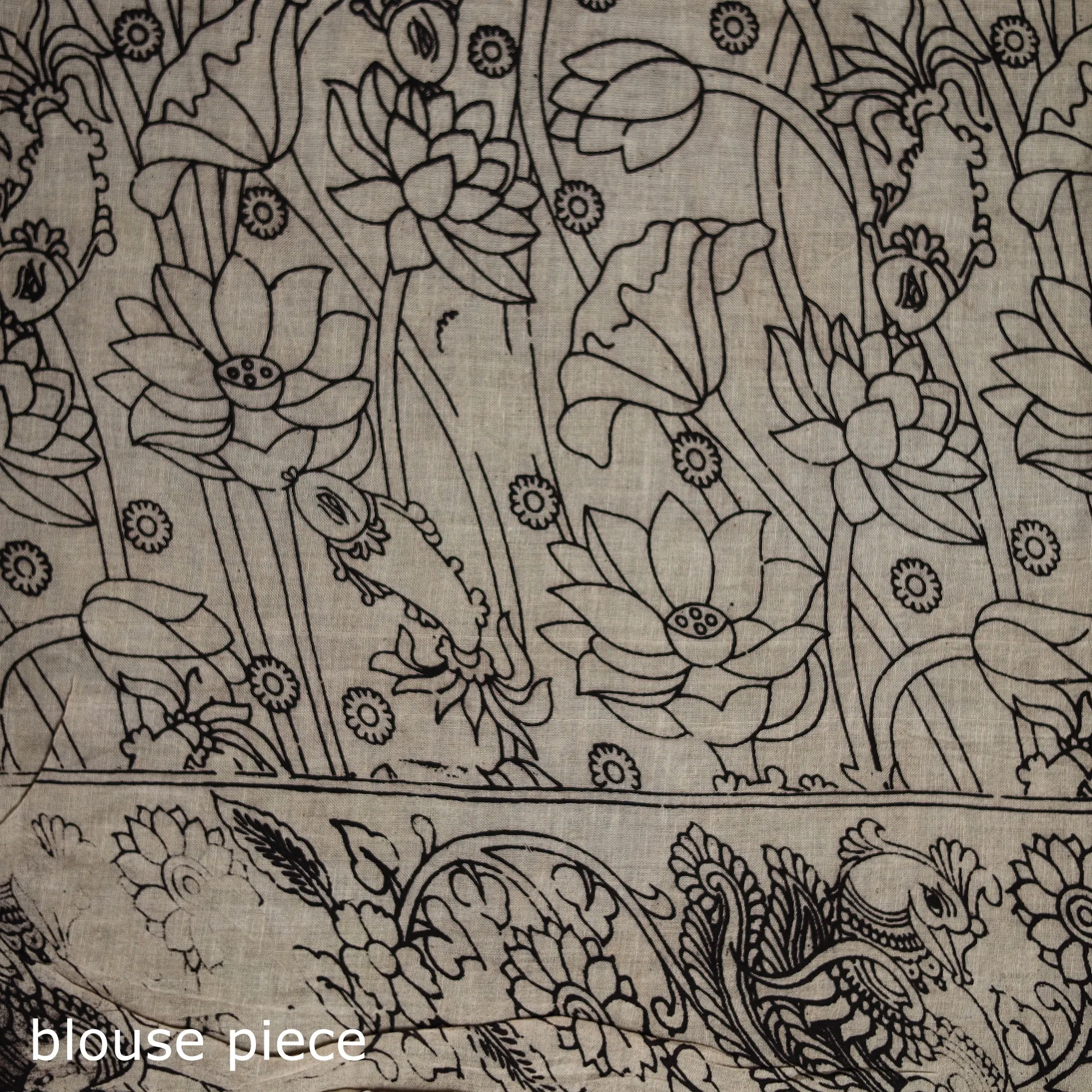 Beige - Kalamkari Printed Cotton Saree 29 sold by Itokri product image thumbnail 5