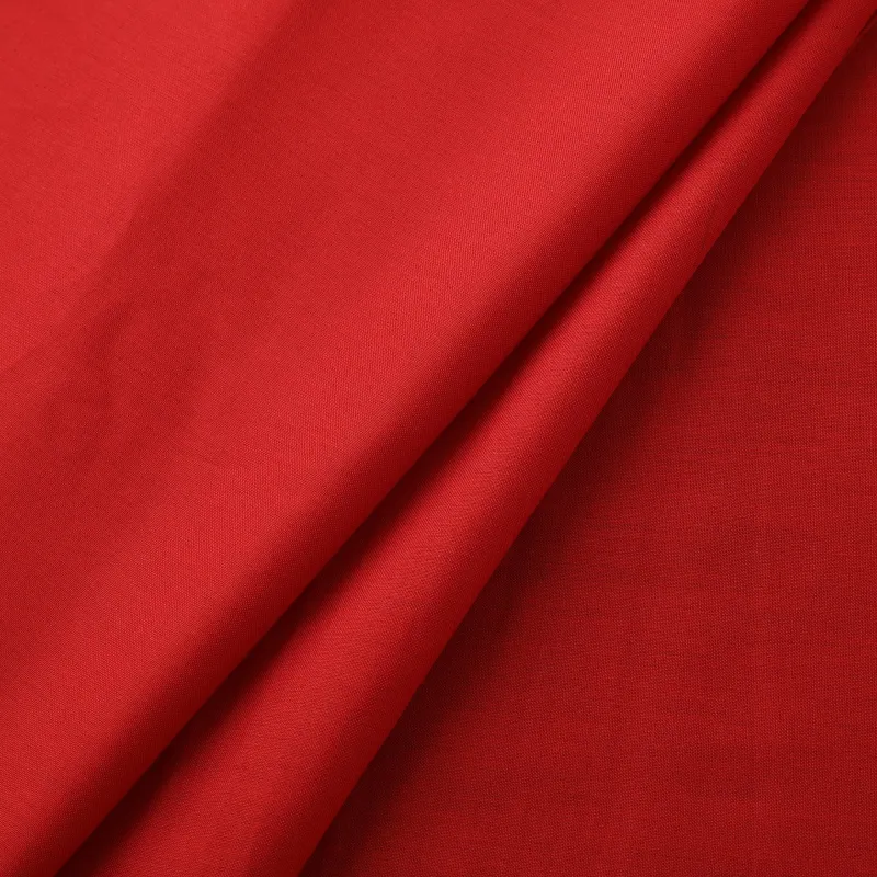 Red - Plain Banana Fiber Soft Cotton Fabric 01 made by Itokri