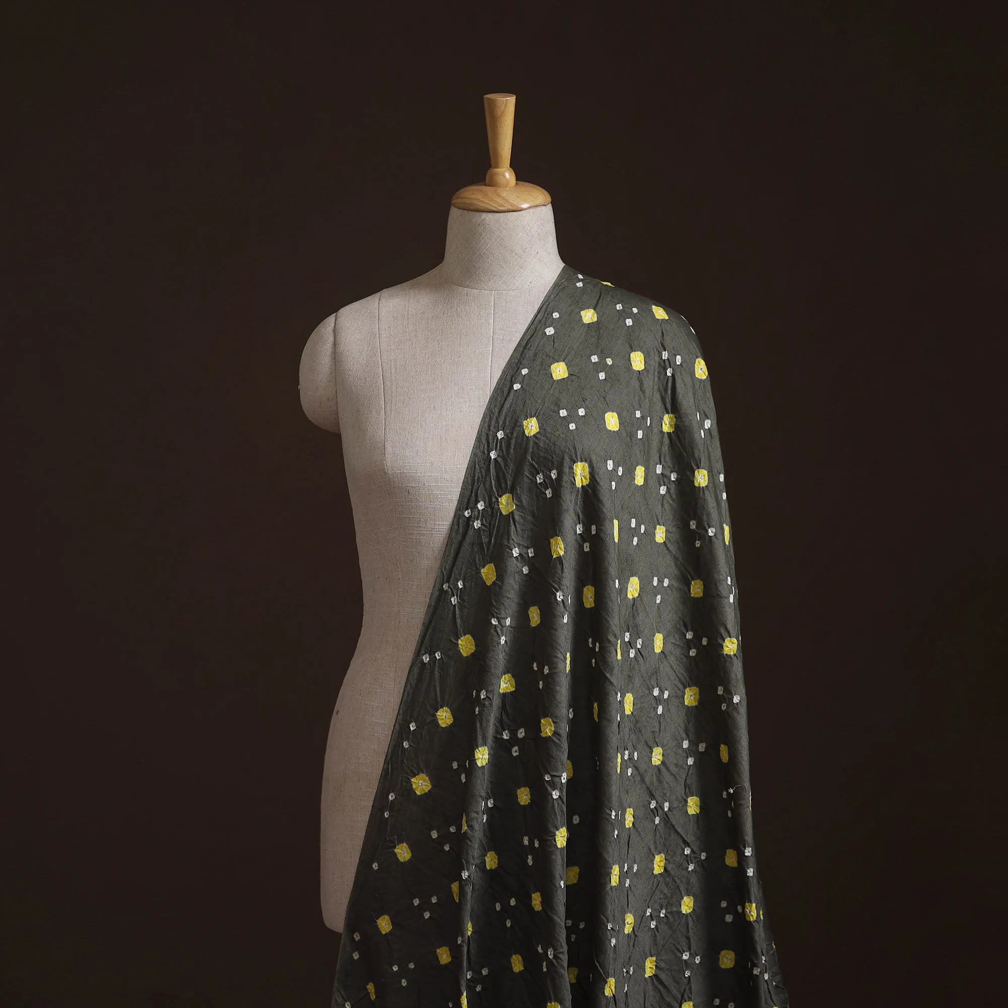 Grey - Kutch Bandhani Tie-Dye Cotton Fabric 21 sold by Itokri product image thumbnail 2