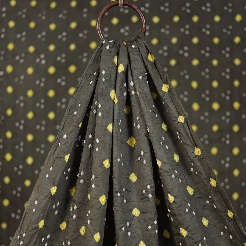 Grey - Kutch Bandhani Tie-Dye Cotton Fabric 21 made by Itokri