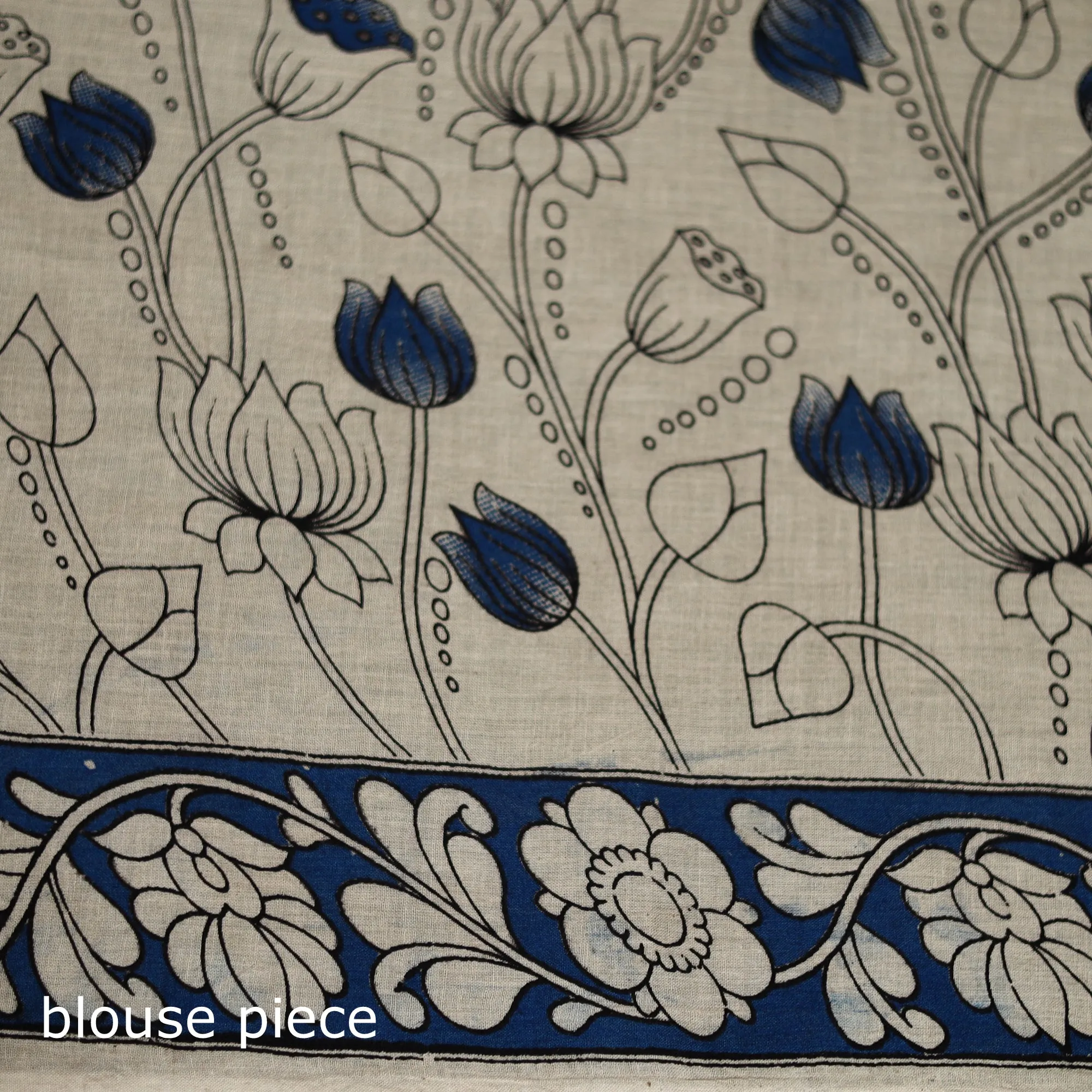 Multicolor - Cotton Saree in Kalamkari Print 19 sold by Itokri product image thumbnail 5