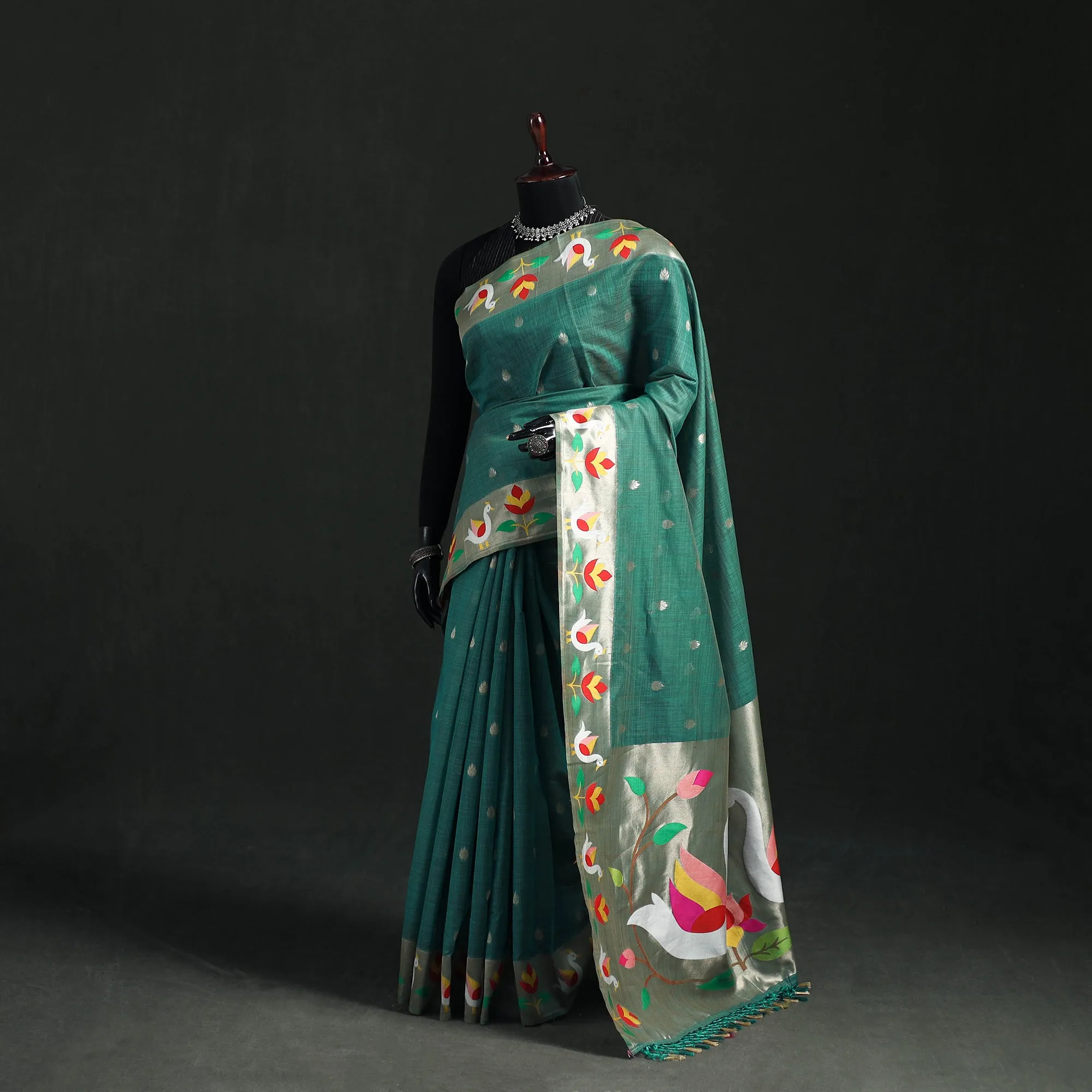Green - Bangalore Silk Zari Border Saree 09 sold by Itokri