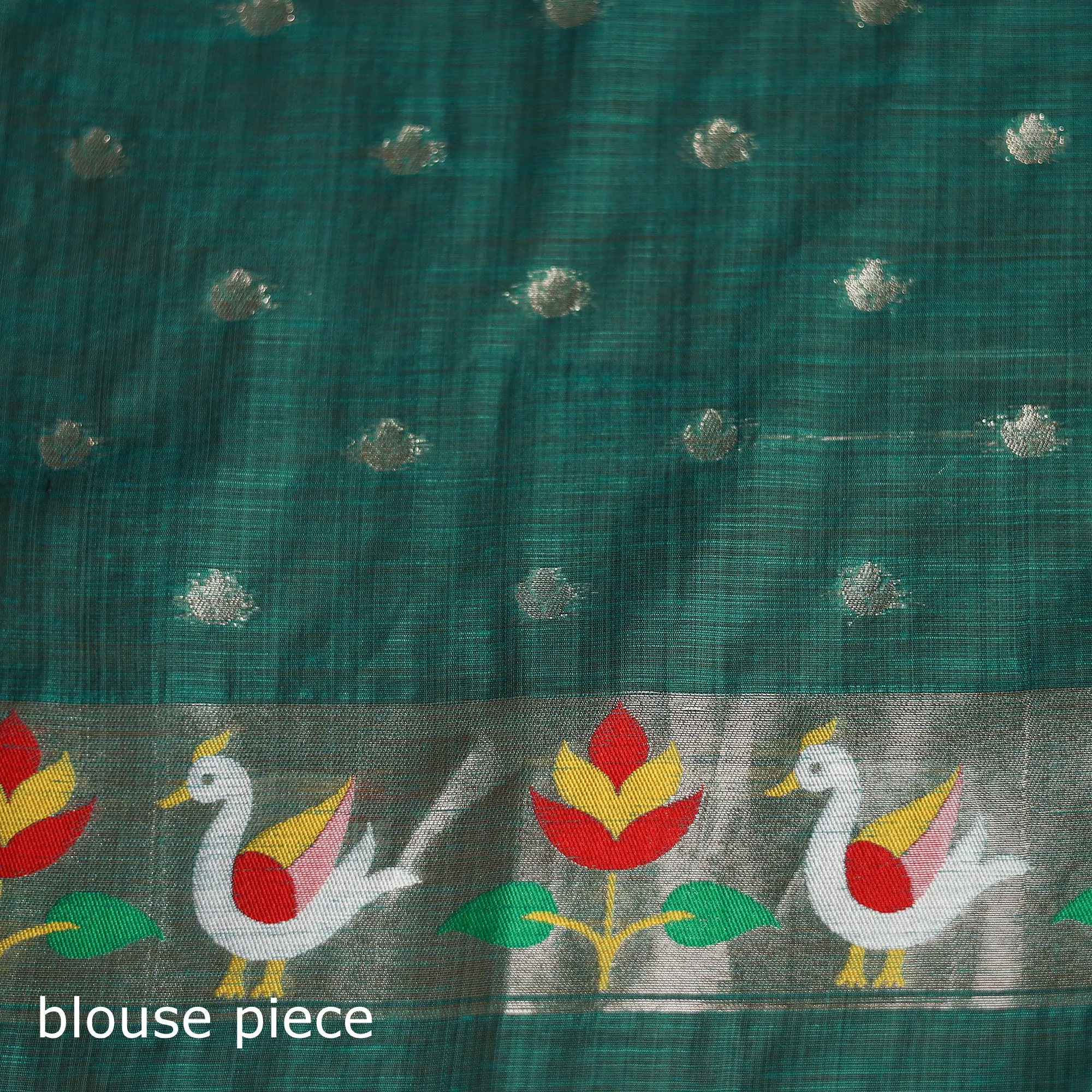 Green - Bangalore Silk Zari Border Saree 09 sold by Itokri product image thumbnail 5