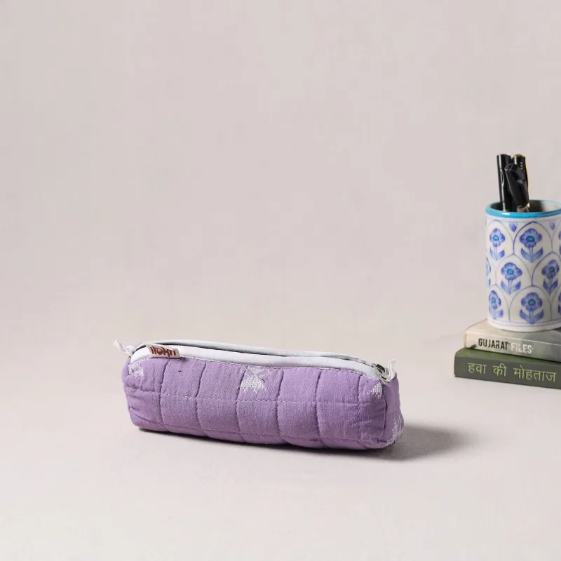 Purple - Handcrafted Quilted Pencil Pouch 06 made by Itokri