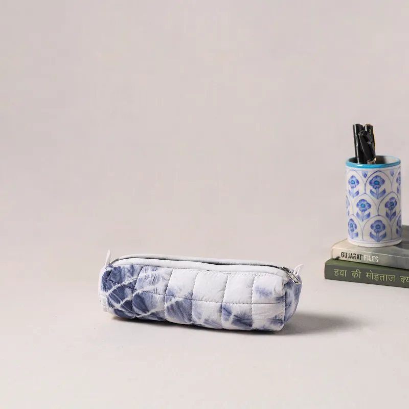Blue - Handmade Quilted Pencil Pouch 66 made by Itokri