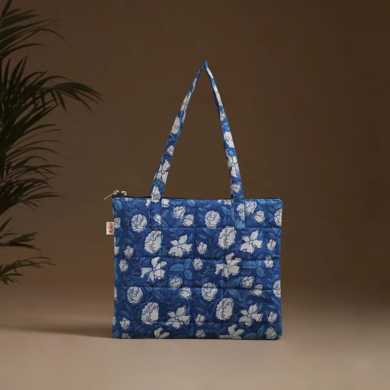 Blue - Handcrafted Quilted Handbag 31 made by Itokri