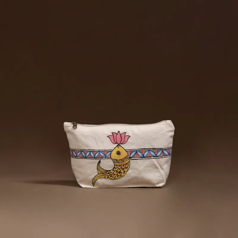 Madhubani Handpainted Utility Pouch 38 made by Itokri