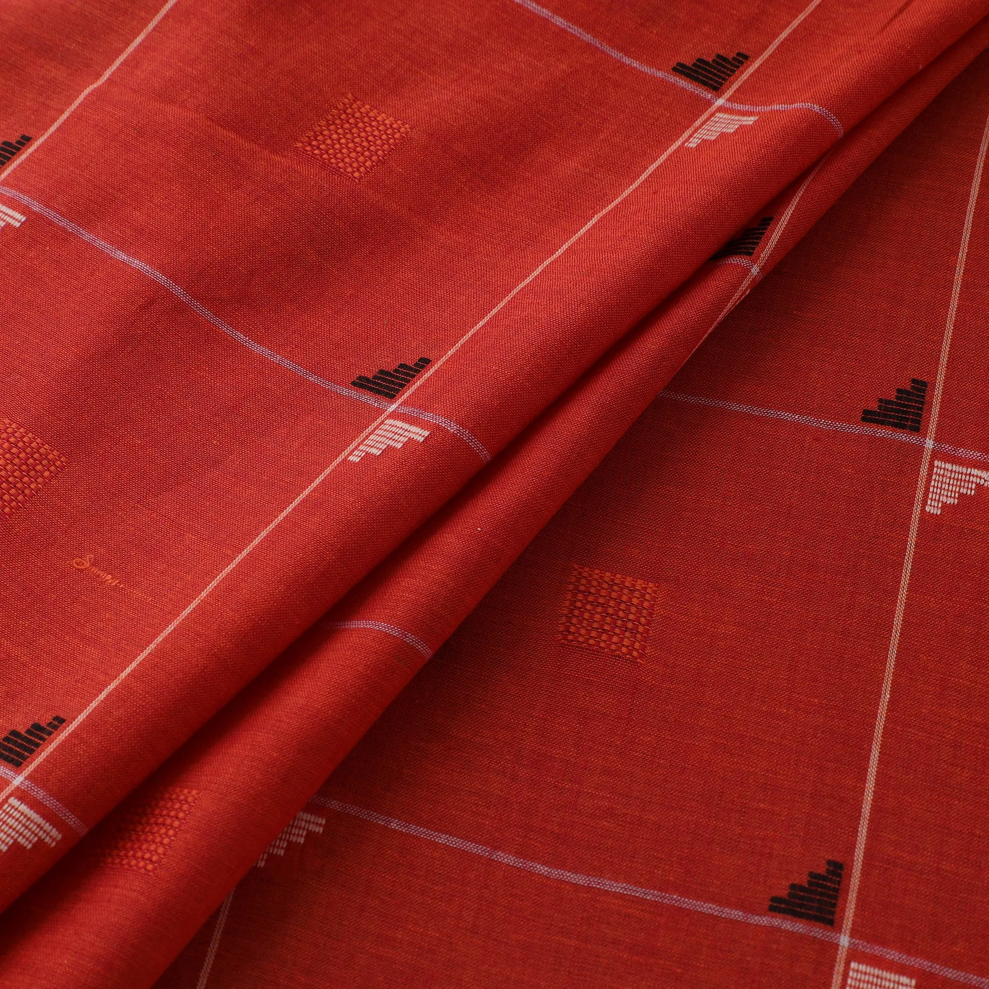 Red - Prewashed Cotton Jacquard Fabric 59 sold by Itokri product image thumbnail 2