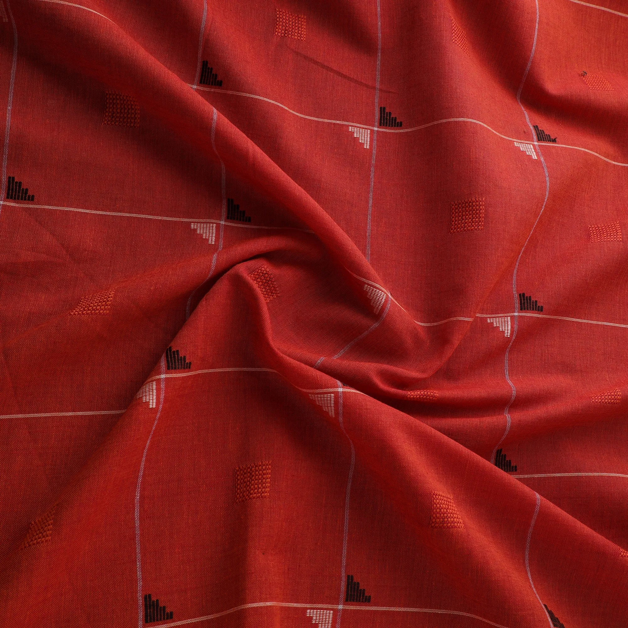Red - Prewashed Cotton Jacquard Fabric 59 sold by Itokri product image thumbnail 3