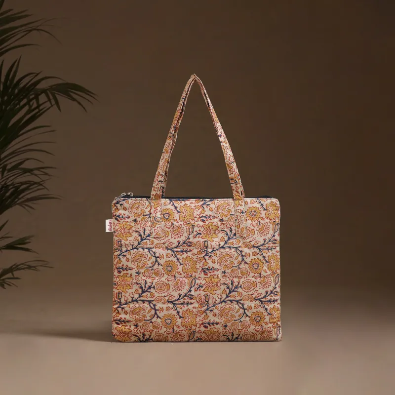 Beige - Handcrafted Quilted Handbag 37 made by Itokri