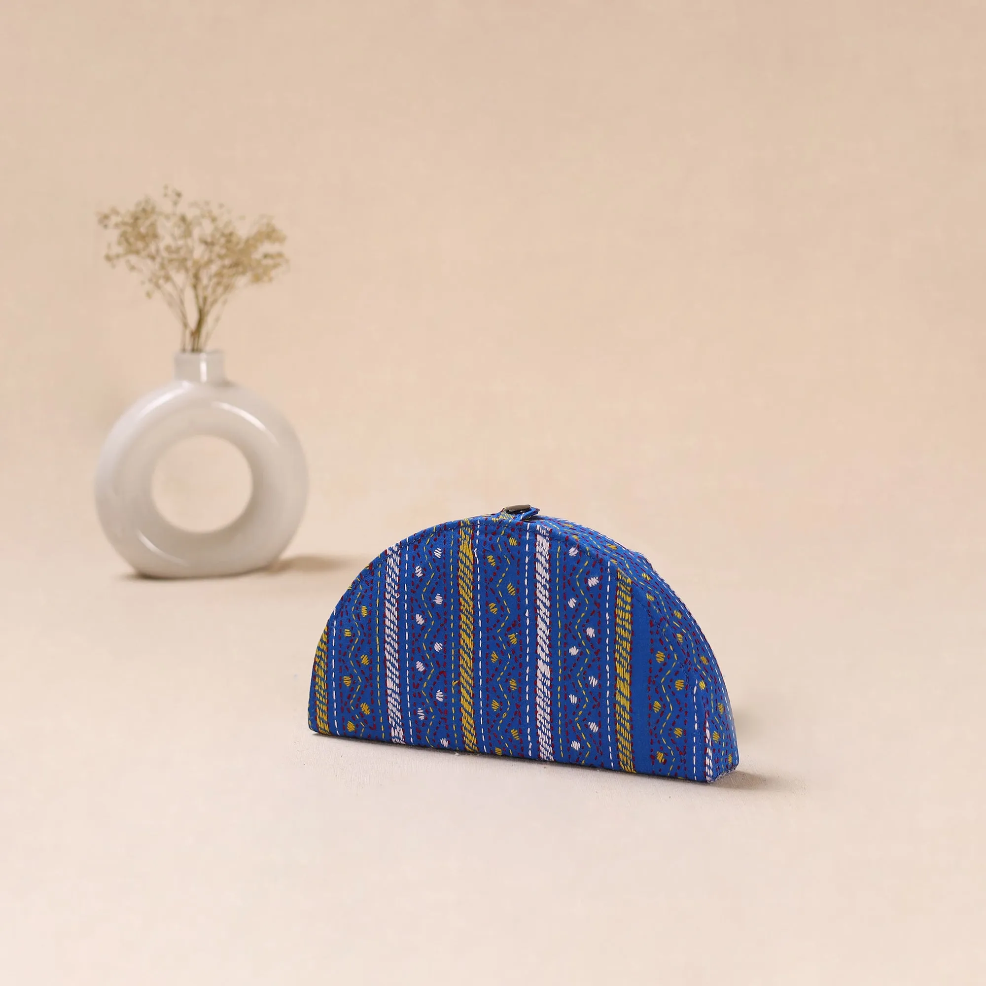 Blue - Bengal Kantha Work Handcrafted Jewellery Box 04 sold by Itokri product image thumbnail 2