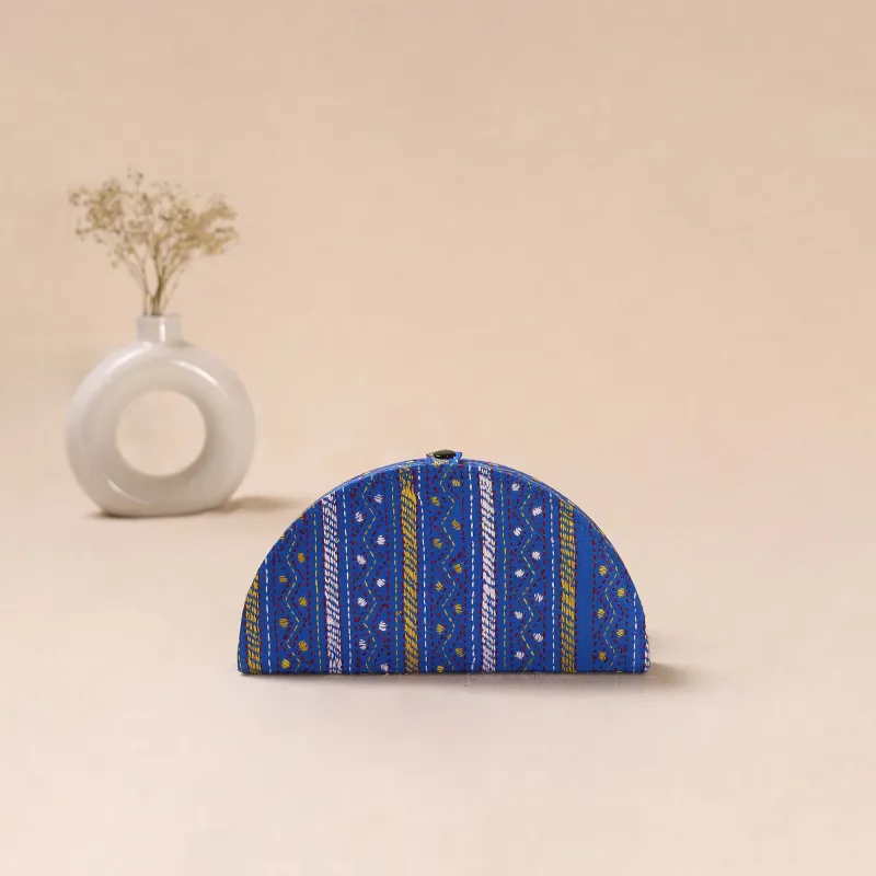Blue - Bengal Kantha Work Handcrafted Jewellery Box 04 made by Itokri