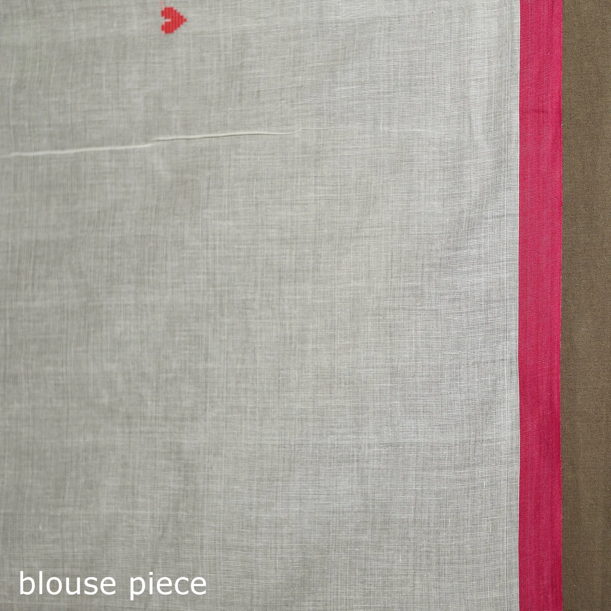White - Bengal Handwoven Cotton Heart Buti Begumpuri Saree with Blouse Piece 06 sold by Itokri product image thumbnail 5