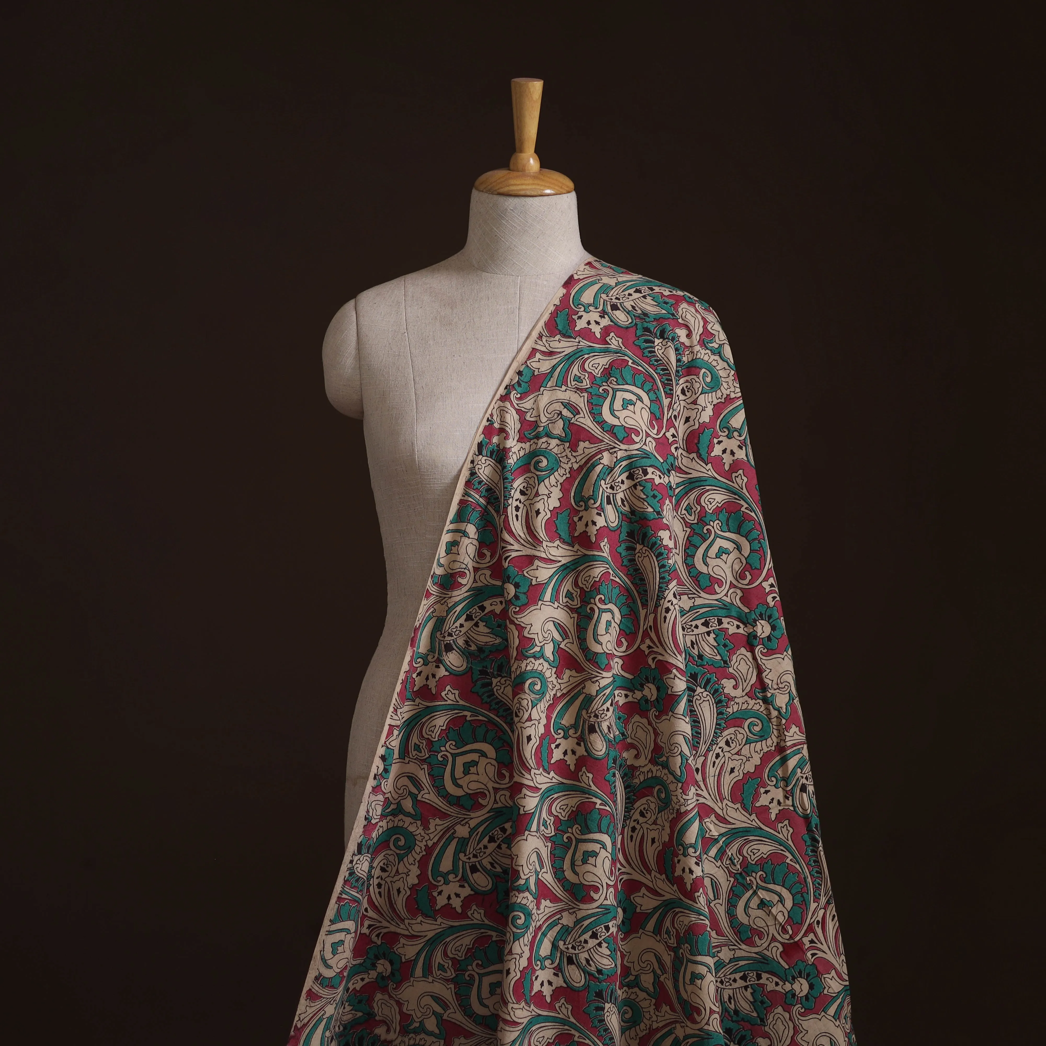 Pink - Kalamkari Printed Cotton Fabric 16 sold by Itokri product image thumbnail 2