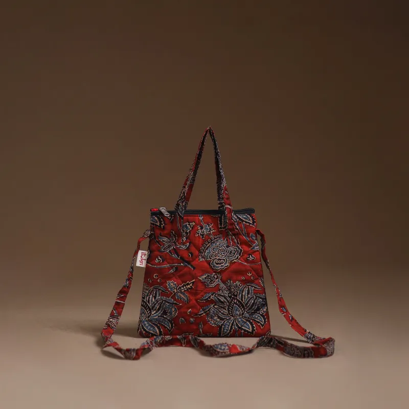 Red - Handcrafted Quilted Sling Bag 27 made by Itokri