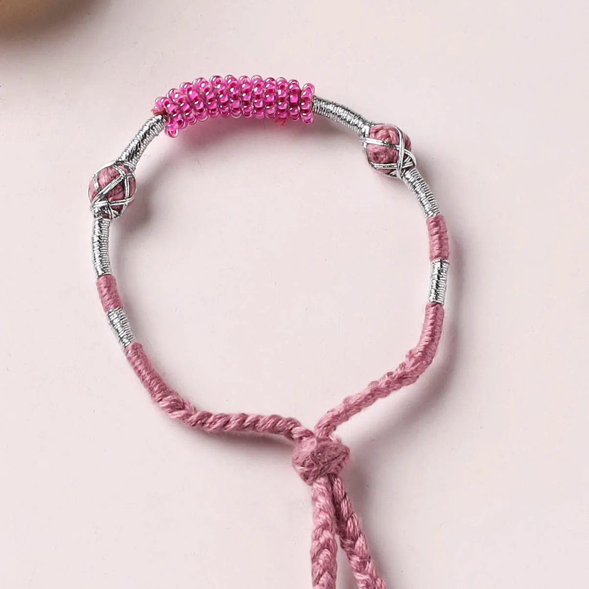 Anant Raksha Thread & Bead Work Lumba Rakhi / Bracelet with Potli 16 sold by Itokri product image thumbnail 2