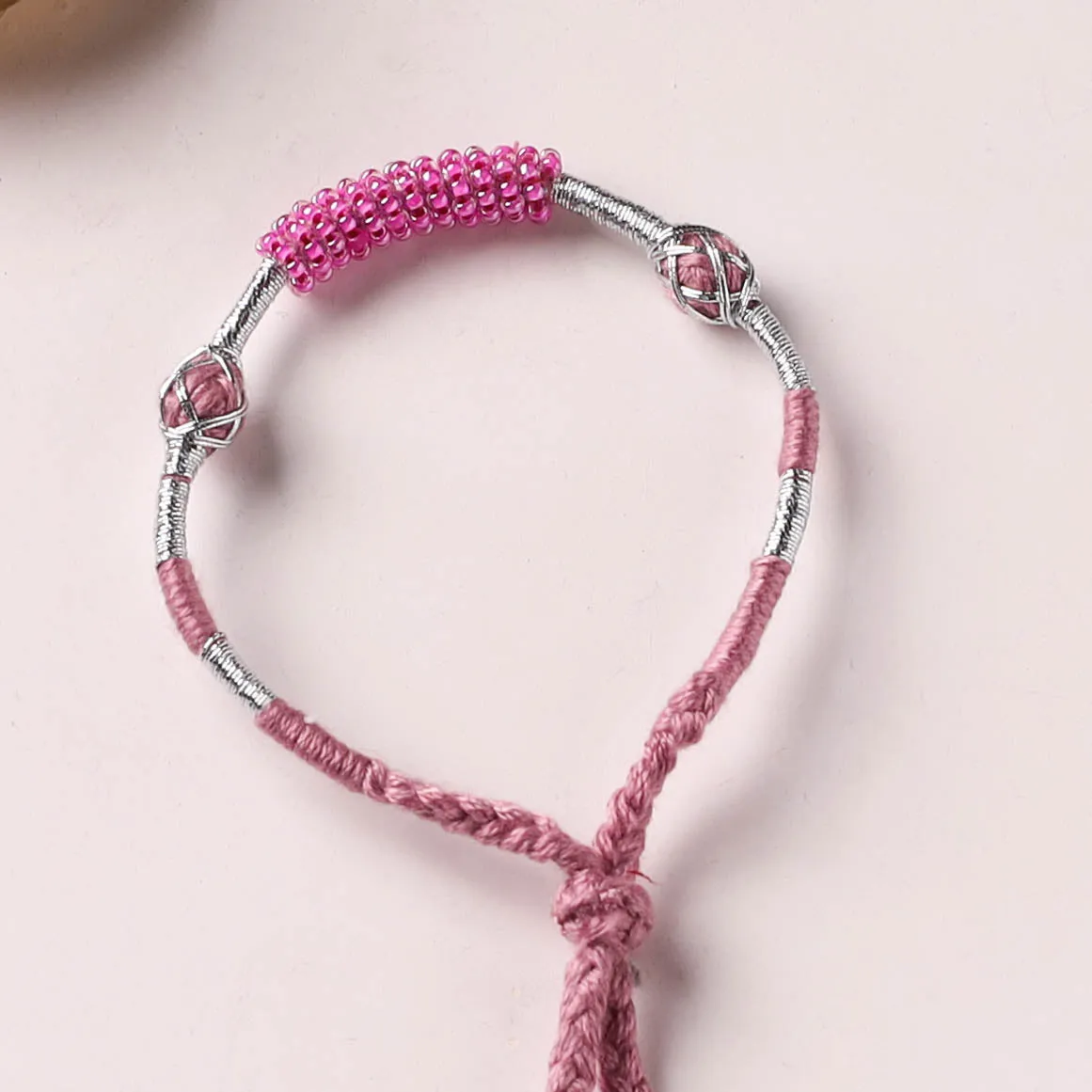 Anant Raksha Thread & Bead Work Lumba Rakhi / Bracelet with Potli 12 sold by Itokri product image thumbnail 2