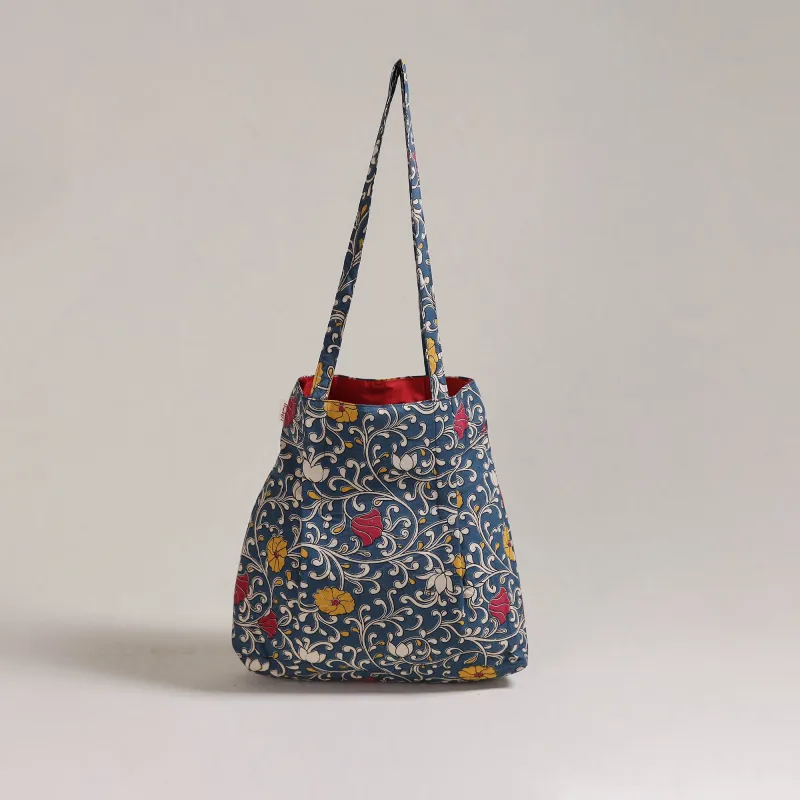 Blue - Handcrafted Fabric Jhola Bag 17 made by Itokri