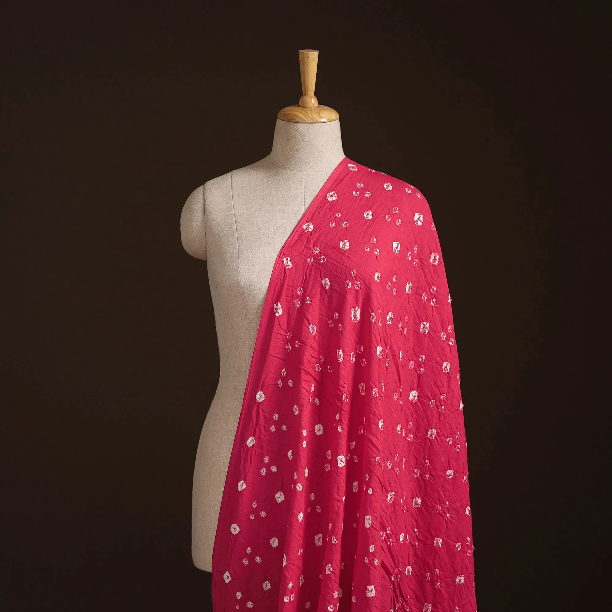Pink - Kutch Bandhani Tie-Dye Cotton Fabric 06 sold by Itokri product image thumbnail 2
