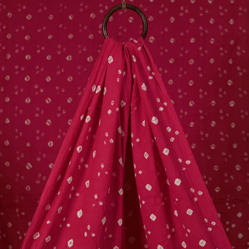 Pink - Kutch Bandhani Tie-Dye Cotton Fabric 06 made by Itokri