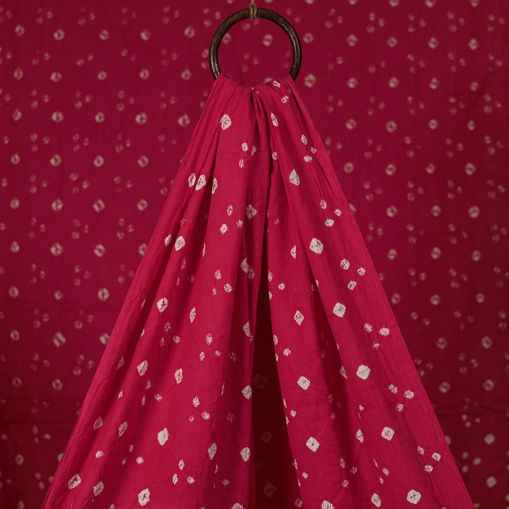 Pink - Kutch Bandhani Tie-Dye Cotton Fabric 06 sold by Itokri