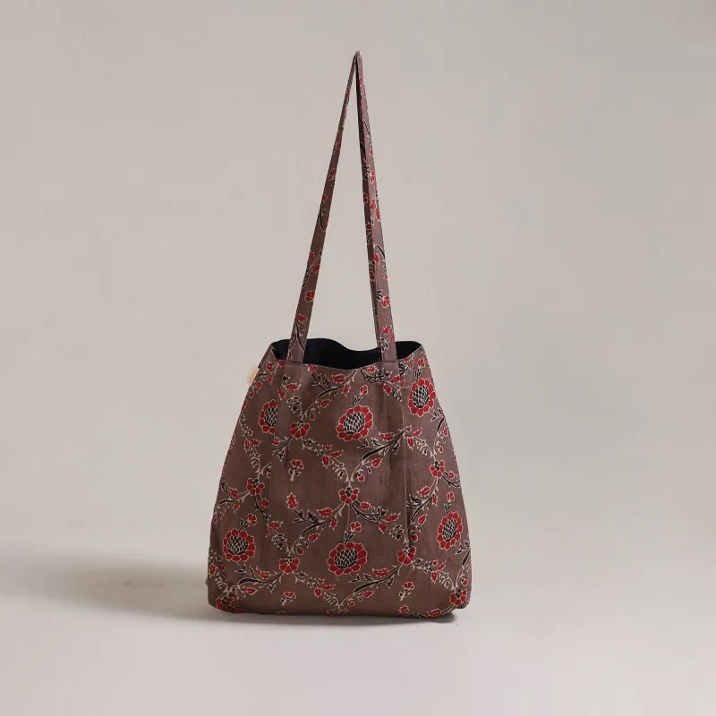 Brown - Eco-Friendly Handmade Cotton Jhola Tote Bag 30 made by Itokri