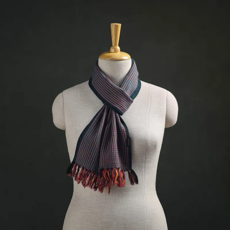Multicolor - Kumaun Handwoven Pure Merino Wool Scarf 234 made by Itokri