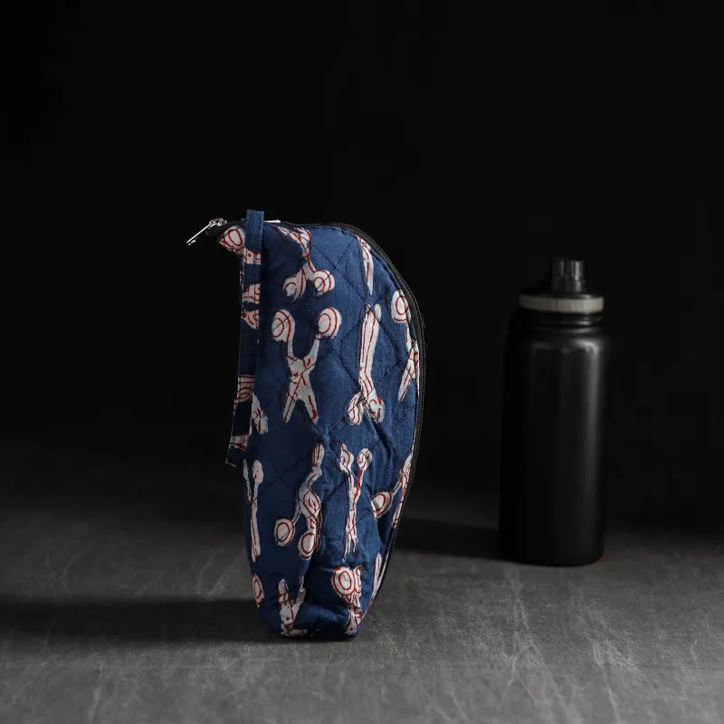 Blue - Handmade 1L Water Bottle Cover with Zipper 33 made by Itokri