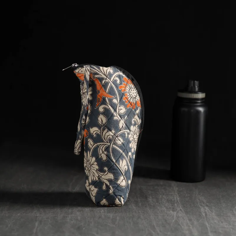 Grey - Handmade 1L Water Bottle Cover with Zipper 11 made by Itokri