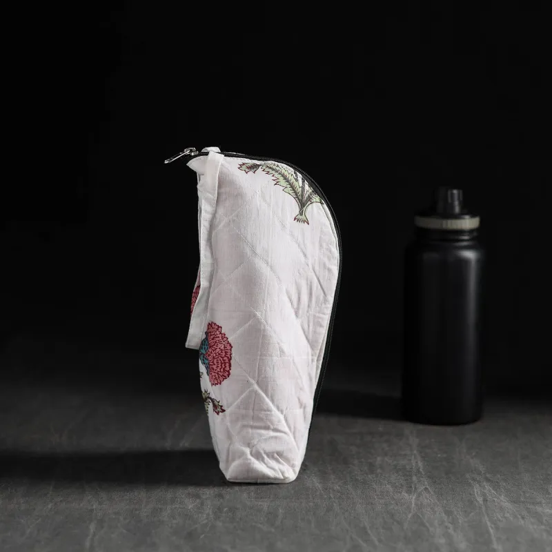 White - Handmade 1L Water Bottle Cover with Zipper 02 made by Itokri