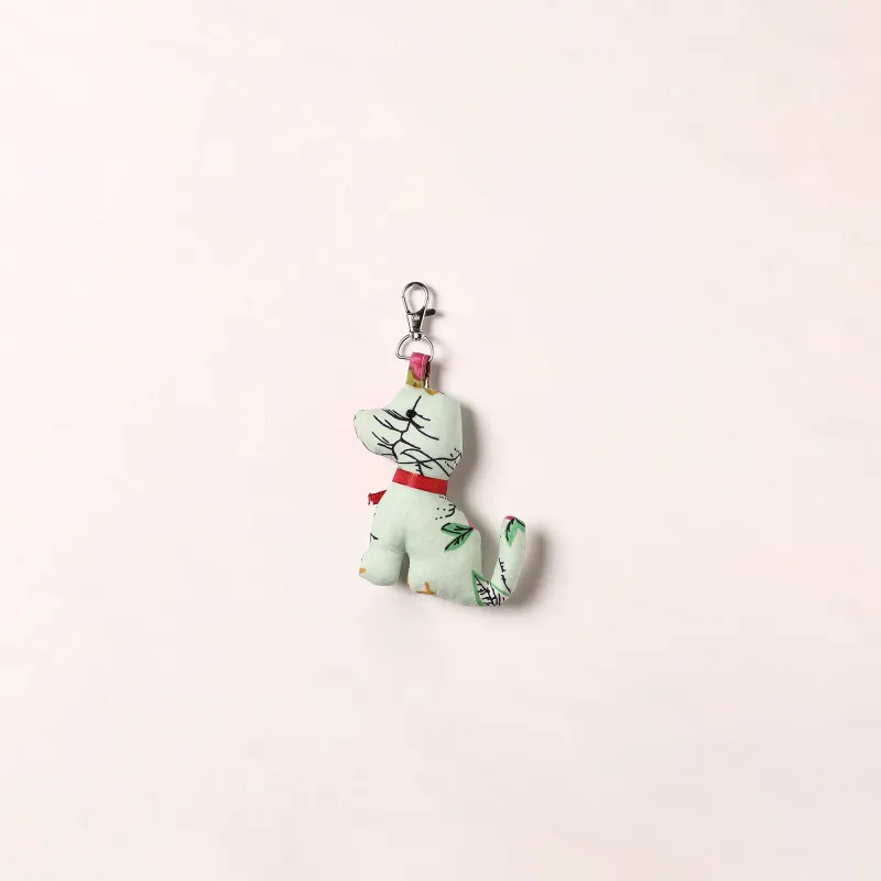 Green - Dog Handmade Stuffed Keychain for Key & Bag 139 made by Itokri