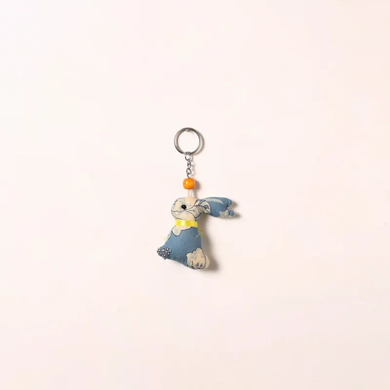 Blue - Rabbit Handmade Stuffed Keychain for Key & Bag 31 made by Itokri