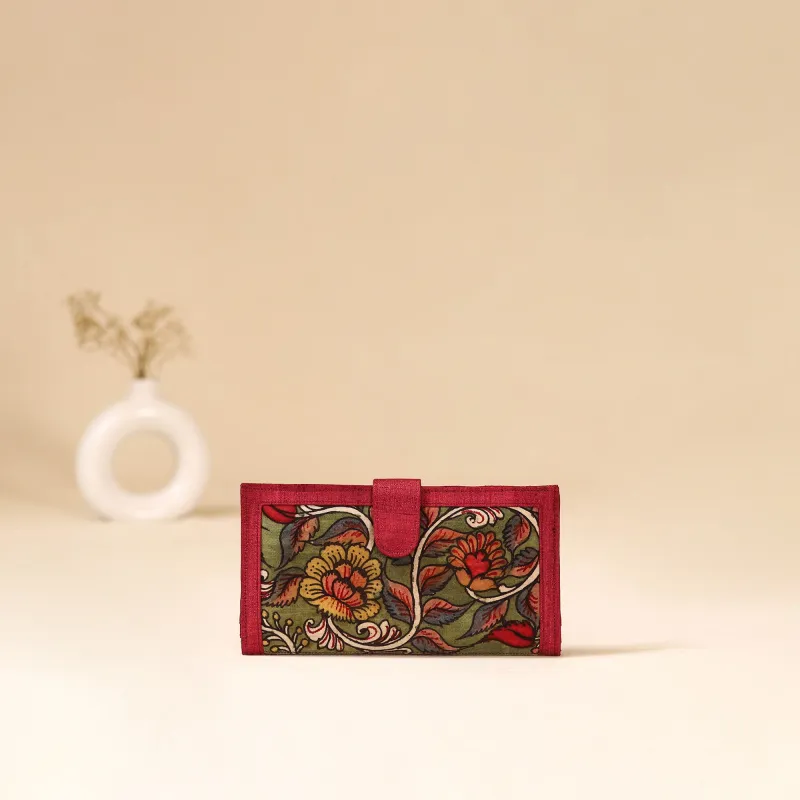 Srikalahasti Handpainted Kalamkari Clutch by Dwarka Plus 76 made by Itokri