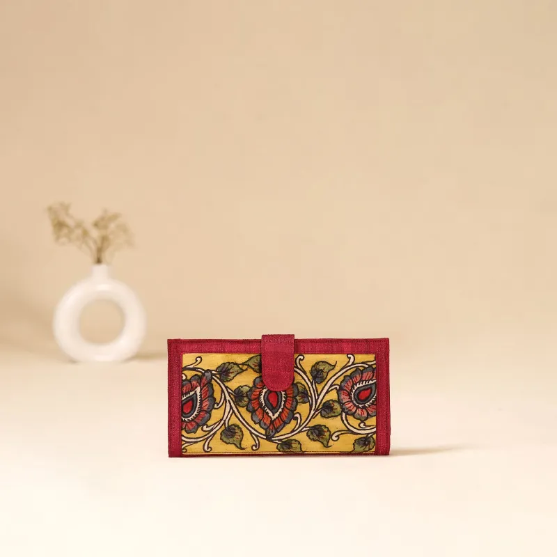 Srikalahasti Handpainted Kalamkari Clutch by Dwarka Plus 75 made by Itokri