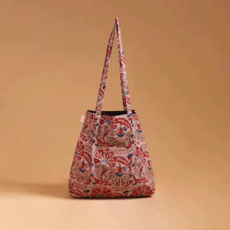 Pink - Eco-Friendly Handmade Cotton Jhola Tote Bag 04 made by Itokri